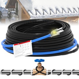 TOPDURE TDSF1-CT 125ft Self-Regulating Pipe Heat Cable, ETL Certified, Multi-Purpose for Efficient Pipe Freeze Protection and Roof Deicing, 120V
