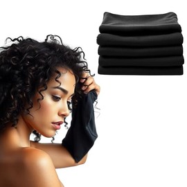 Micro Plop - Juego de 5 toallas de microfibra suave para el cabello, reducen el encrespamiento, secado rápido, adecuadas para tipos de cabello rizado,
