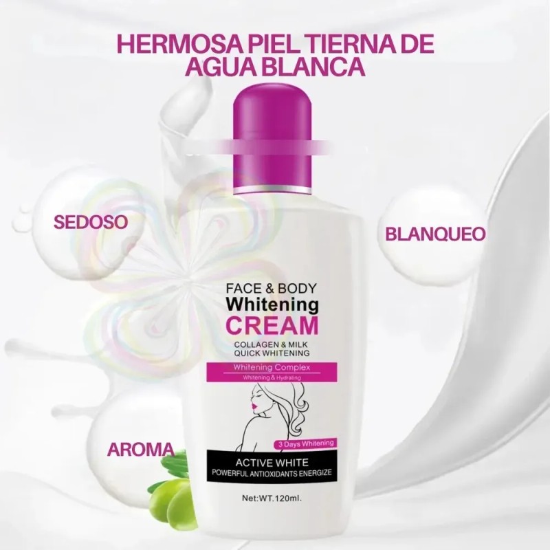 Aichun Crema Aclarante Hipoalergénica Cara y Cuerpo sin Parabenos 120ml