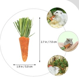 Carrot Teeth Grinding Rod, Carrot Teething Sticks Toys, Grinding Toy, Rabbit Chewing Toy, Pet Supplies Suitable for Toys Such as Hamsters, Guinea Pigs, Hedgehogs, etc