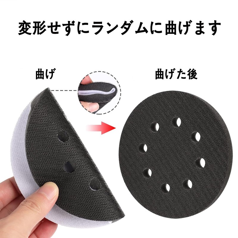 STEBRUAM Polishing Pad 4.9 inches (125 mm) Curved Surface Adapter,