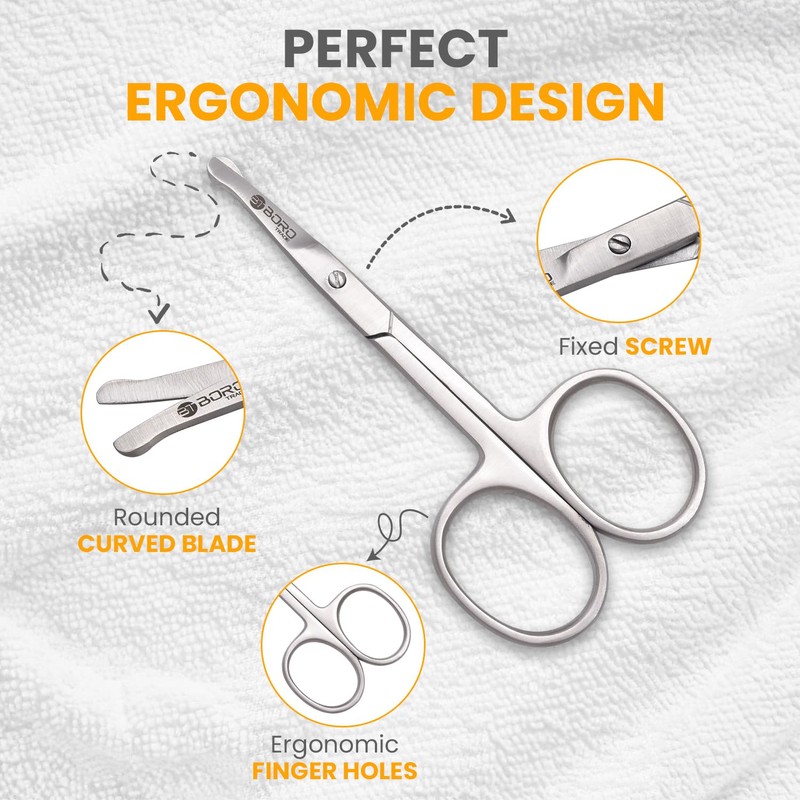 Scissors Small Curved Cuticle Sharp Multipurpose Beauty & Grooming Shears