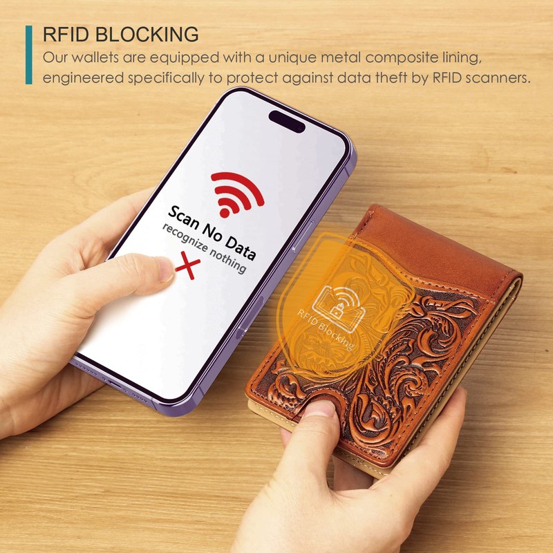Pefiam Full Grain Leather Bifold Wallet for Men - 11