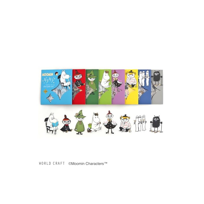 World Craft MOKFS-105 Moomin Sparkling Flake Seal, Gold Foil, Mimurane-san