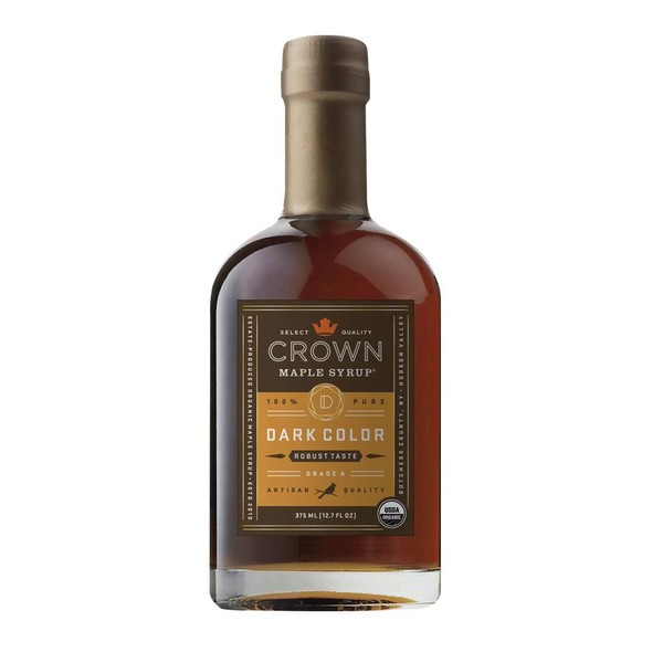 Crown Maple Dark Color Robust Taste Organic Maple Syrup 12.7 Fl Oz