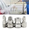 POFET 3/8 Inch Pressure Washer Fittings Kit, Stainless Steel Quick