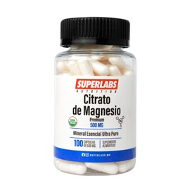 SUPERLABS NUTRITION CITRATO DE MAGNESIO 500MG 100 CAPSULAS                                                                                            