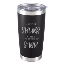 Supplymartonline Gratitude & Patience Tumbler Inspired by Sabr, Shukr Quote Islamic Mug Gift 20oz