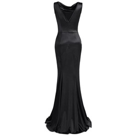 MUXXN Women's Gorgeous Sleeveless Crew Neckline Sheath Casual Formal Evening Cocktail Long Maxi Dress Black M