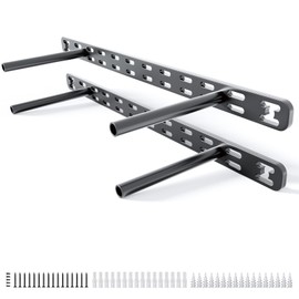 2pcs Floating Shelf Bracket Heavy Duty,Decorative Floating Shelf Hardware Hidden Black Metal Fireplace Mantel Brackets Without Jig (18"X6"X1.0" Without Tools)