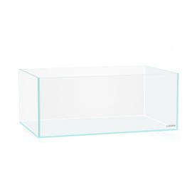 LANEDN 45S 5.4 Gal Shallow Tank, Shallow Fish Tank, Rimless Low Iron Tank W17.7×D11×H7.1 in(45x28x18cm); 5mm Thickness Aquascape Fish Tank, Black Leveling Mat Included