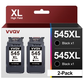 VVQV PG-545XL PG-545 XL Replacement for Canon 545 Printer Cartridges for Canon PG 545 Black for Canon Pixma MX495 TR4550 TS3350 TS3150 TR4551 MG2550s MG2555s TS3151 MG3050 MG2950 TS205(205,2-pack)