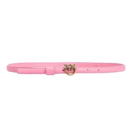 Pinko Women's Love Berry H2 Belt Calf Silk, P31q_Marine Pink-Antique Gold, L