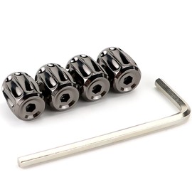 AVERZELLA 4PCS Brass Tire Stem Valve Caps Universal Wheel Valve Stem Covers for Cars Trucks Motorcycles SUVs and Bikes Dustproof Tire Cap Hexagon Shape (Black)