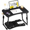 Lap Desk for Bed Adjustable Height, Foldable Bed Table with