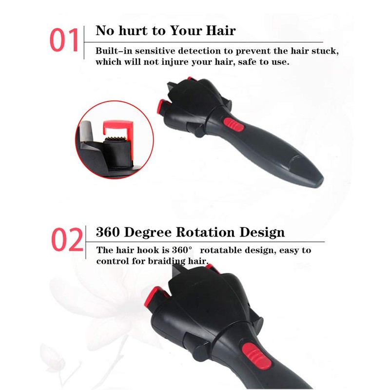 Zerodis Automatic Hair Braider, Electronic Hair Curling Irons Roller with