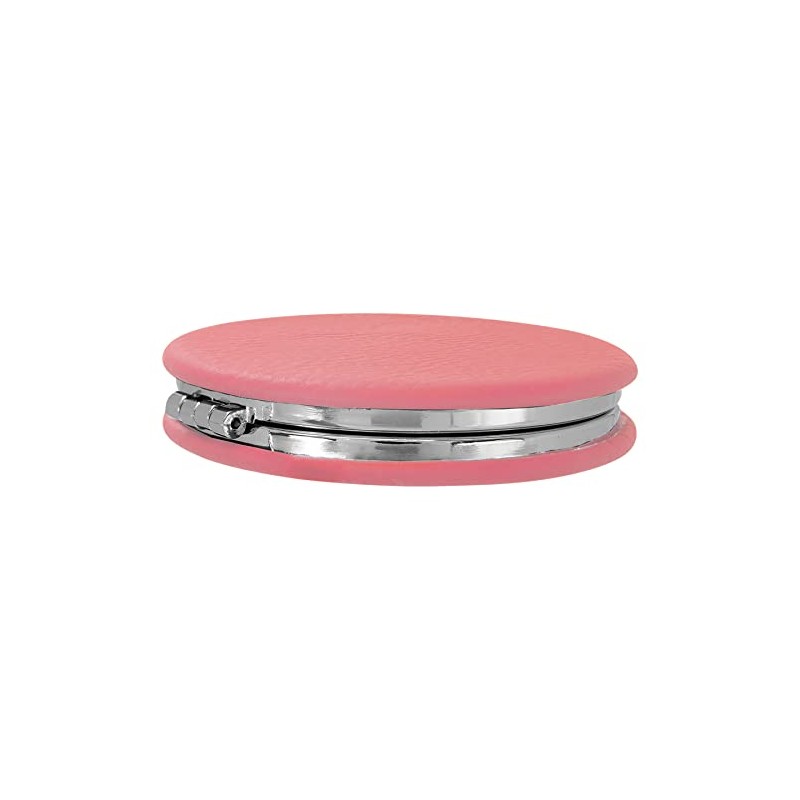 Enthoozies Beach Vibes Pink Laser Engraved Leatherette Compact Mirror -