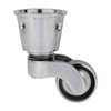 Chrome Silver - Solid Brass Castor Caster with 28mm Wheel