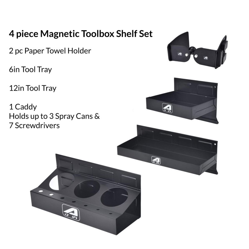 Aain Magnetic Toolbox Tray Set, Tool Box holder Accessories for
