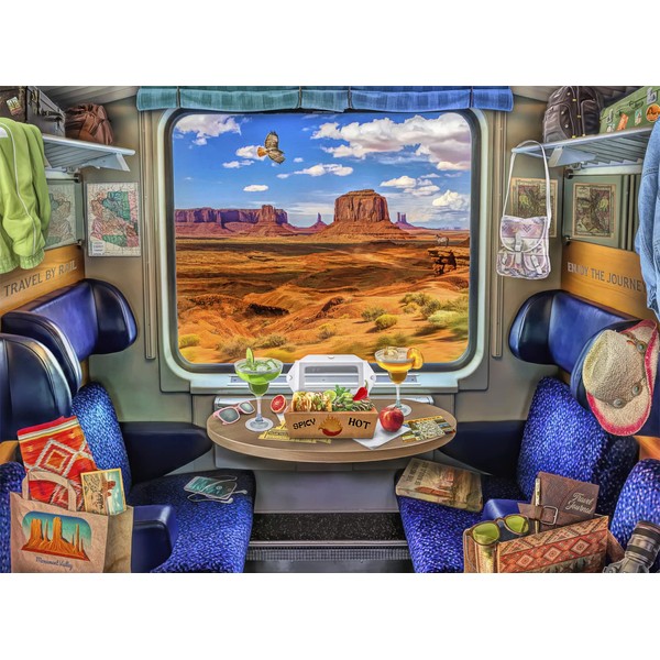 Buffalo Games - Lars Stewart - Mountain Valley Train Ride - 1000 Piece Jigsaw Puzzle for Adults Challenging Puzzle Perfect for Game Nights - 1000 Piece Finished Size is 26.75 x 19.75