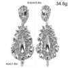 XSBODY Big Silver Chandelier Earrings for Women Dangling Bling Large