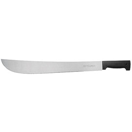 TRUPER T-460-18BB Black Handle 18" Straight Blade Machete, Rivetless in Bag