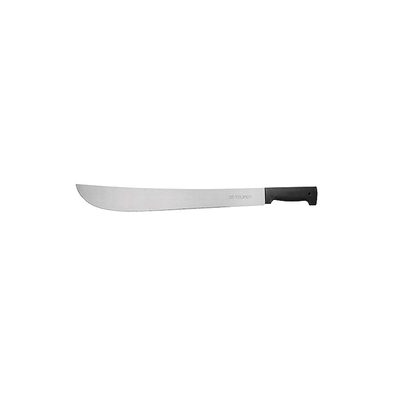 TRUPER T-460-18BB Black Handle 18" Straight Blade Machete, Rivetless in