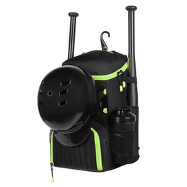 GRANDUP Baseball, Softball, soccerball, Rugby, Gym, Yoga – Spacious and Versatile Sports Bags For All Ages Equipment Bags Black Green, Large
