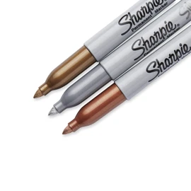 Sharpie Metallic Permanent Markers - Fine Point - Bronze - Pack of 6