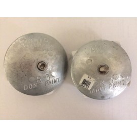 CAMP ANODE RUDDER TRIM TAB ZINC 2 PACK CAMP 70-R3 3-3/4" SALTWATER PAIR ZINC ANODES