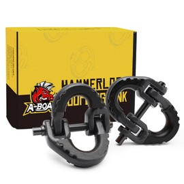 A-BOAR 1/2 Safety Chain Connector Link, 2pack Hammerlock Coupling Link for Trailer Chains Connect, Drop Forged Steel Tow Hitch Safety Chain Connector Link, Black