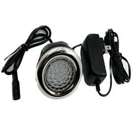 VTD Pedicure Spa Parts REPLACEMENT Sprayer Head/3-way Faucet Mixer/Overflow Kit/P-Trap/Stopper/Spa Led Light/Power Control/Air Button/UPC Hot Cold Hose/Drain Pump (Multi - LED Spa Light)