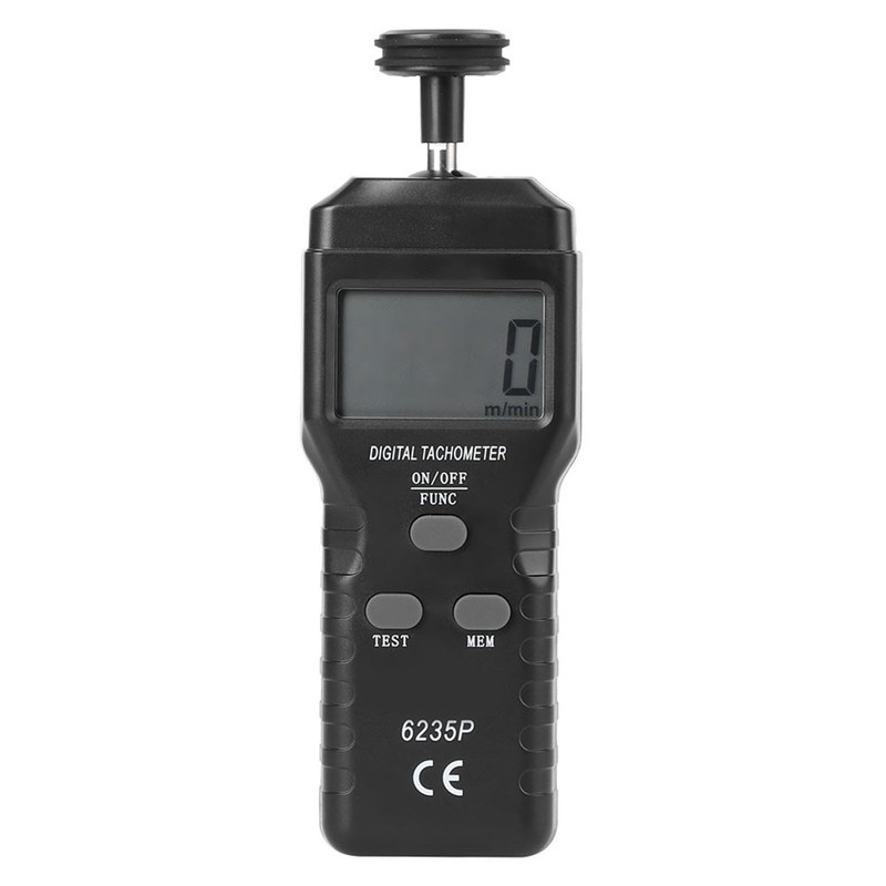 6235p Smart LCD Digital Tachometer 1.019999 rpm ContactType Tach Speed