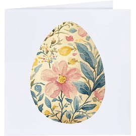 'Floral Easter Egg' Blank Greeting Card (GC00075683)