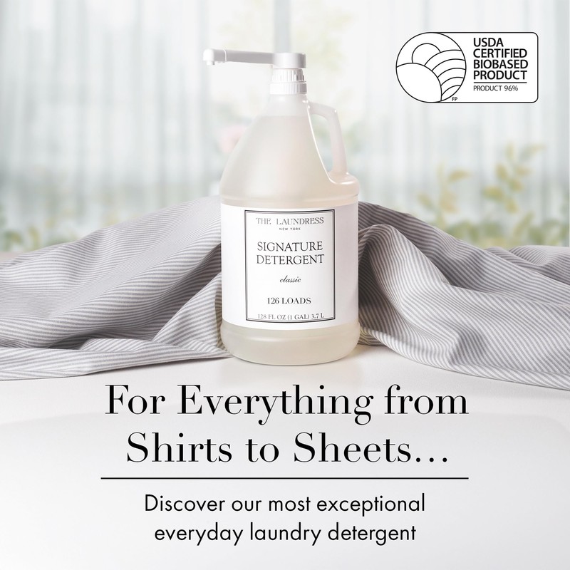 The Laundress Luxury Laundry Detergent, Gallon Pump, 126 Loads, Scented