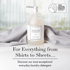 The Laundress Luxury Laundry Detergent, Classic Fragrance, 126 Loads | Gallon + Pump, Concentrated Triple Enzyme Detergent for Deep Cleaning and Targeted Stain Remover, 96% USDA Biobased Product