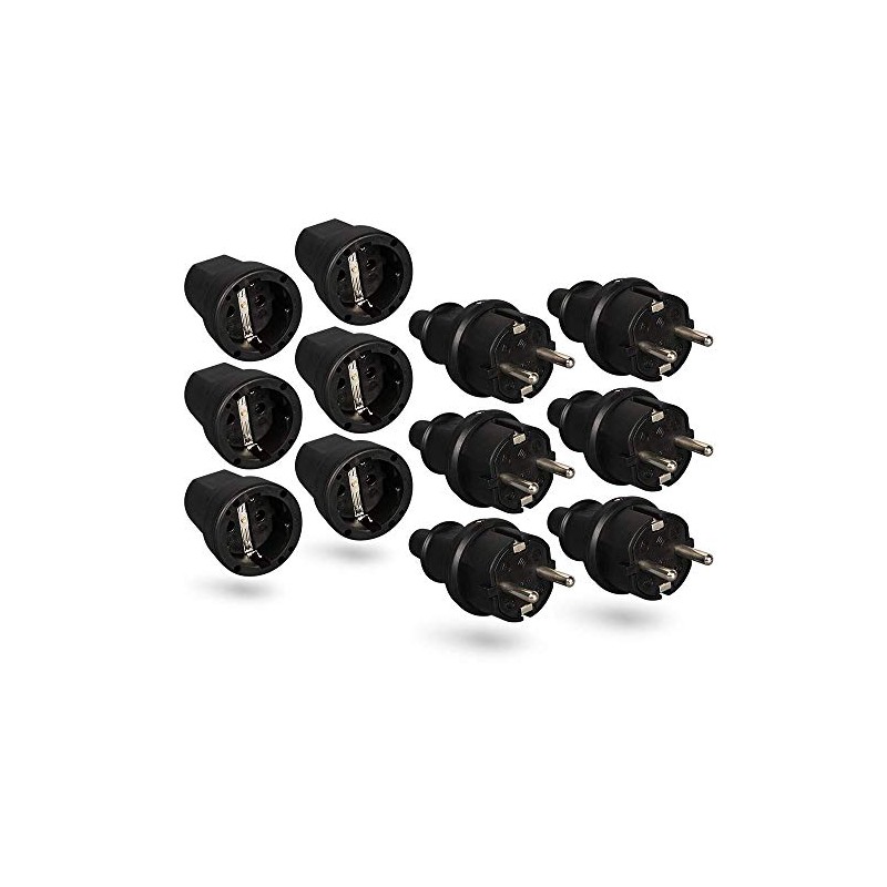 HEITECH Rubber Protective Contact Plug & Coupling - Pack of