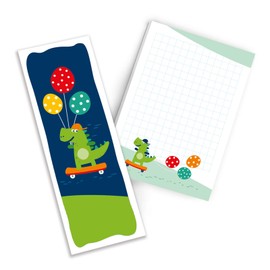 Junaversum notepads, bookmarks, gift bags, stickers dinosaurs, party bags, birthday gift, wedding, christening