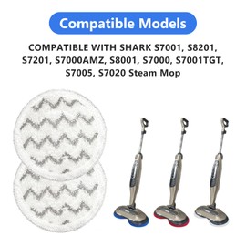 Dnxbzfb Replacement Steam Mop Pads Compatible with Shark S7001 S8201 S7000AMZ S8001 S7000 S7001TGT S7005 S7020 (grey)