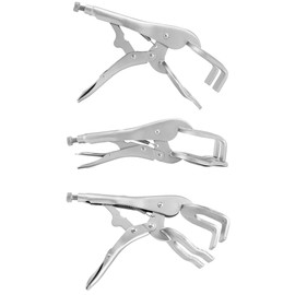 QWORK 9" Locking Pliers, 2 Pack Metal Welding Clamp, Quick-lock Release for Easy Removal