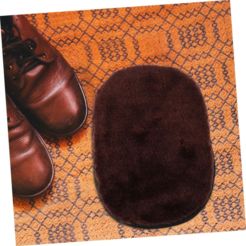 Healeved 5pcs Faux Wool Polishing Mitts for Leather Shoes Ergonomic