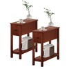 ChooChoo Narrow End Table, Small Side Table for Small Spaces,