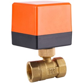 SWAWIS 2-Way Zone Valve Ball Valve Motor Ball Valve DN20 G3/4 Inch AC 230 V Electric Valve Motor Valve Brass Shut-off Ball Valve Two-Way Valve for Flow Control Pack of 1
