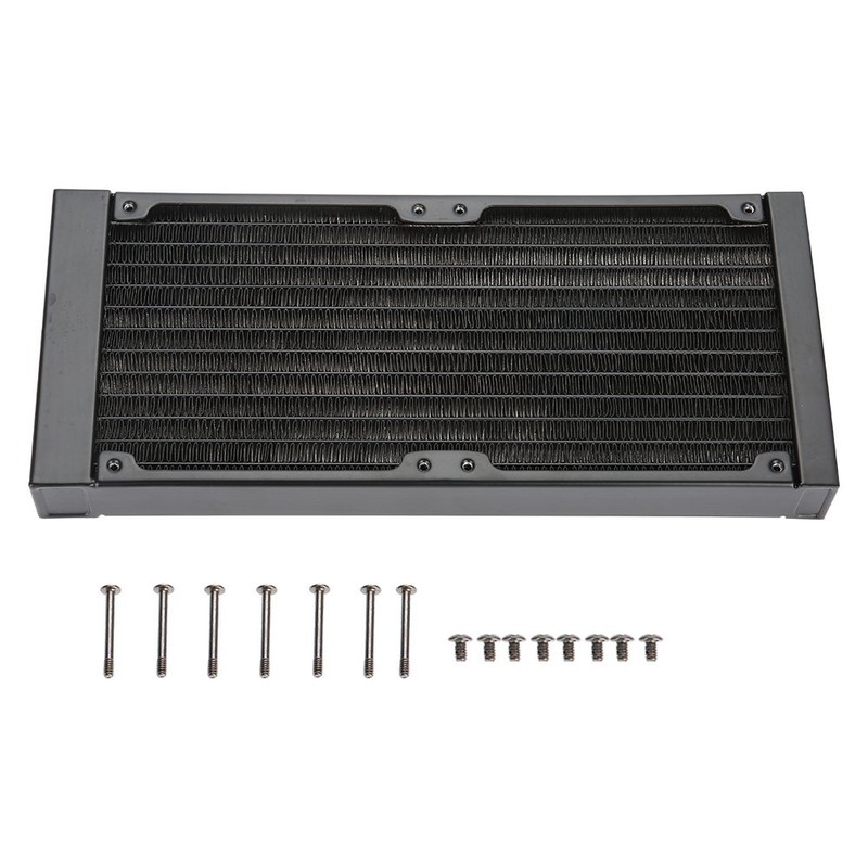 Zunate 12 Tube Heat Exchanger Cooler, G1/4 Thread Copper Rib