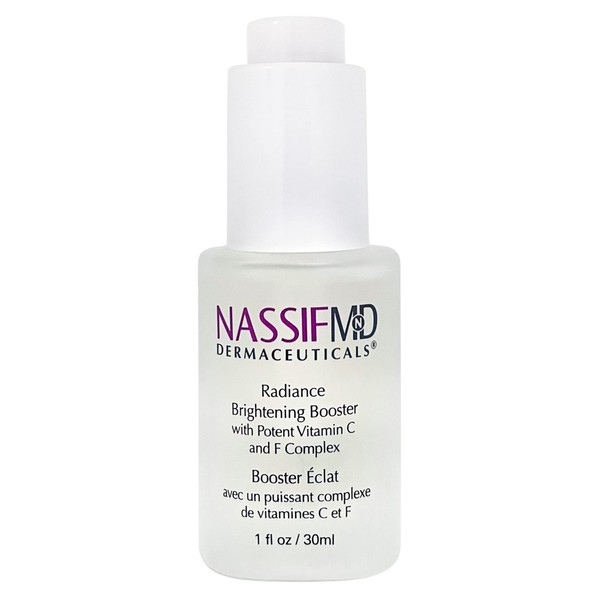NassifMD® Radiance Booster Vitamins C for Face, Brightening serum Dark Spot Remover, Vitamin C with Omega-3 and Squalene Oil