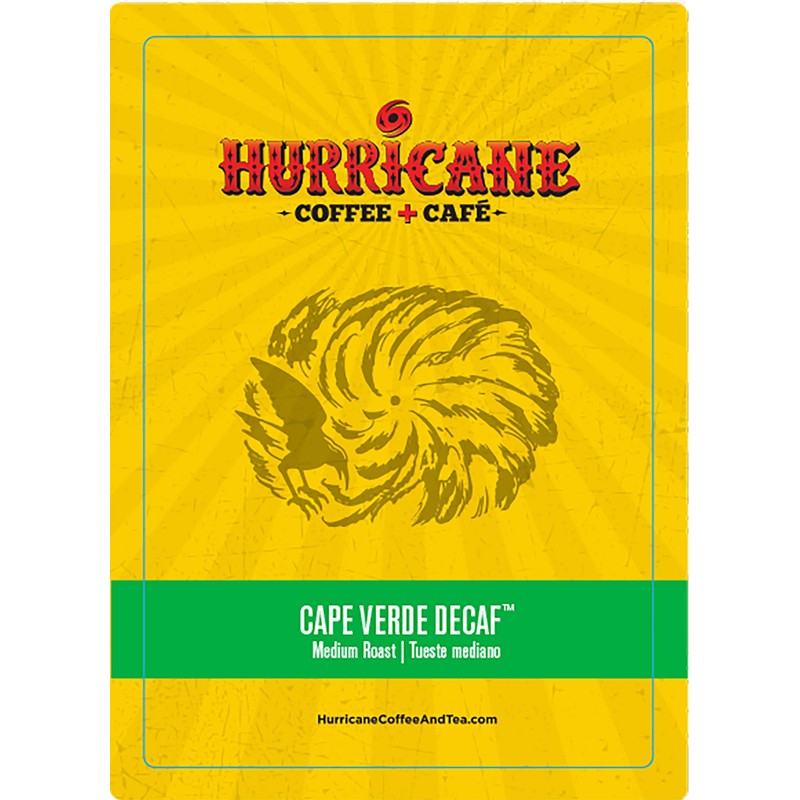 Hurricane Cape Verde Decaf Coffee, Single Serve Cups For Keurig