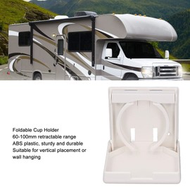 Foldable Drink Holder, Adjustable Drink Holder, Space Saving Wall Mount, Multifunctional, Pack of 4, for Trucks, Ships (White)