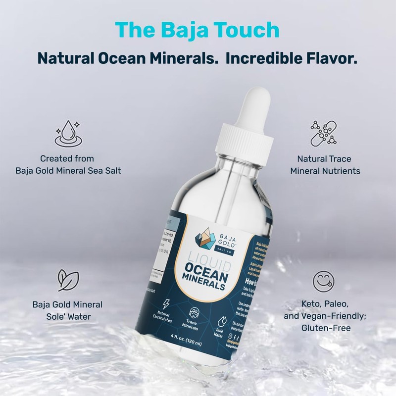 Baja Gold Liquid Ocean Trace Mineral Drops - Ionic Electrolytes