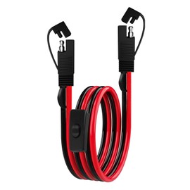 HayEastdor 3.3FT/1M SAE to SAE Extension Cable with Switch SAE Extension Cord 2Pin Quick Connect 16AWG Heavy Duty Wire Harness