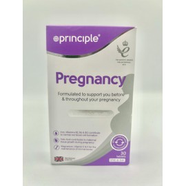 Principle Pregnancy Multivitamin – 30 Tablets | 1 Month Supply | 17 Essential Nutrients for Pregnancy | Folic Acid, Iron & Vitamin D | Prenatal Supplement | Made in The UK | Vegeterian